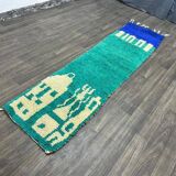 Handmade hallway rug 300cm x 70cm