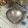 Heart and bow metal silver-plated catchall tray
