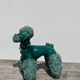 Spaghetti Green Ceramic Poodle Dog