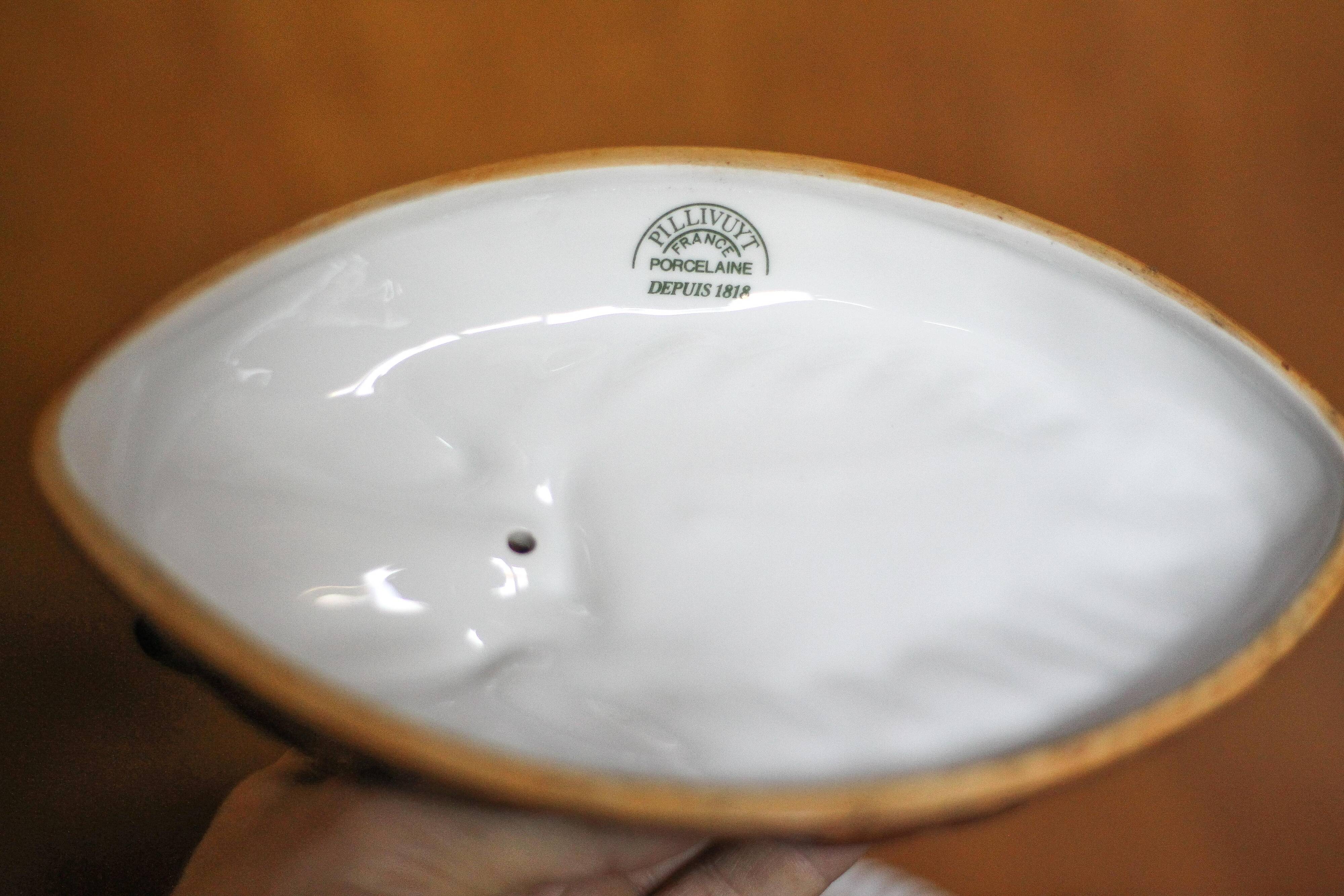 Pillivuyt terrine, serving dish, Pillivuyt porcelain, gratin dish