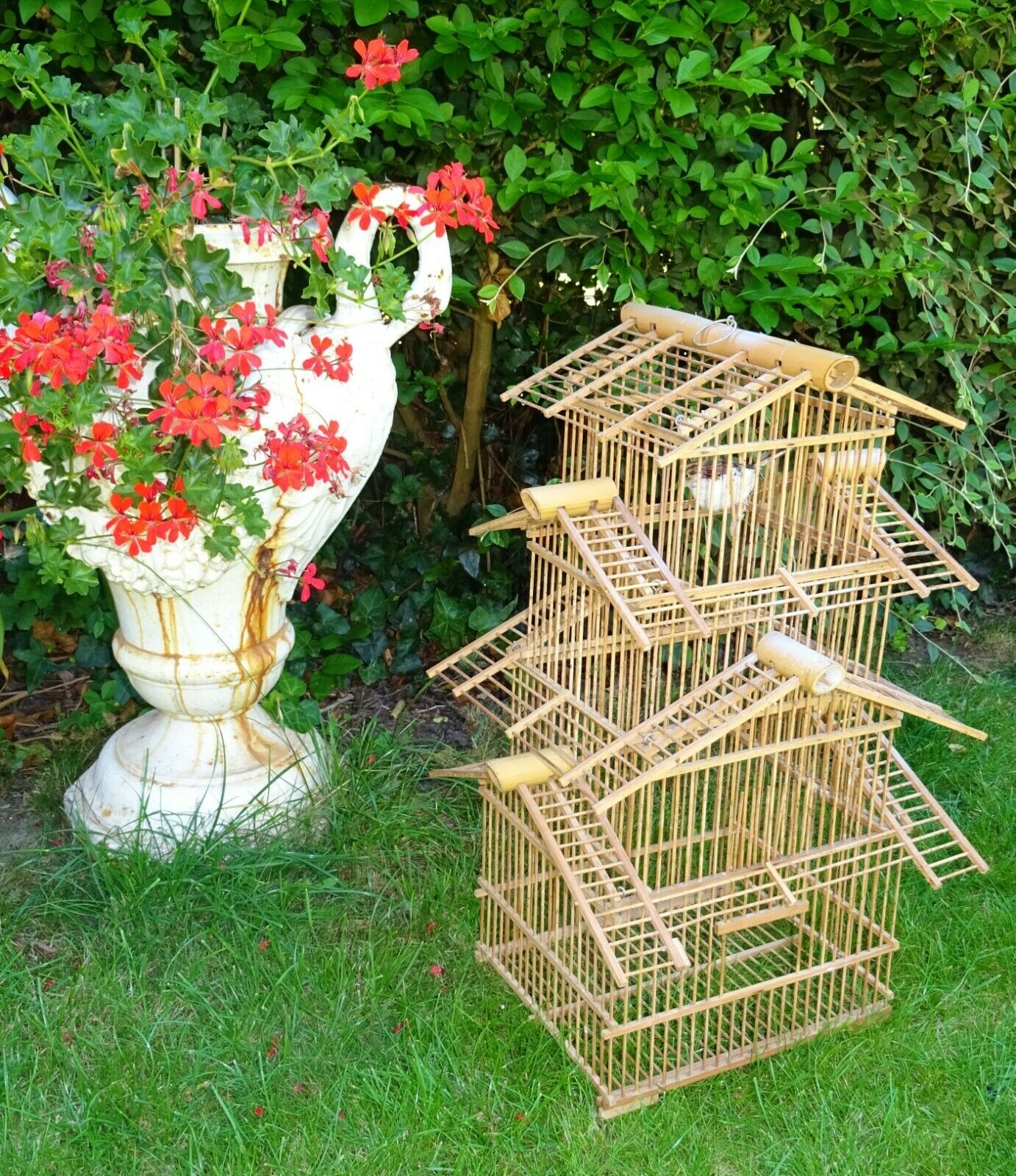 bamboo bird cage form pagoda 1960s - 70