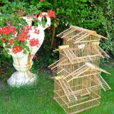 bamboo bird cage form pagoda 1960s - 70