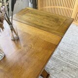 3m oak table from 1950 with its extensions