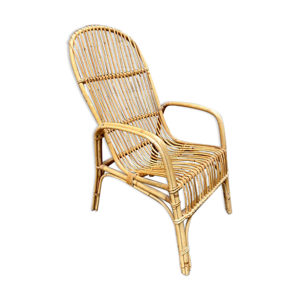 Fauteuil en rotin vers