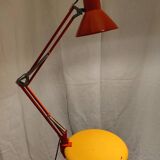 Orange architect lamp Waso type 335 made in Sweden