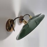 Pair of enameled sheet metal wall lights