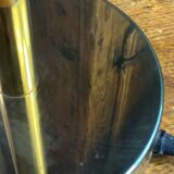 Brass lamp with pleated shade