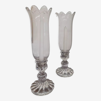 Paire de photophores baccarat