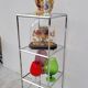 Etagere vitrine à colonne chromé design- 1970s