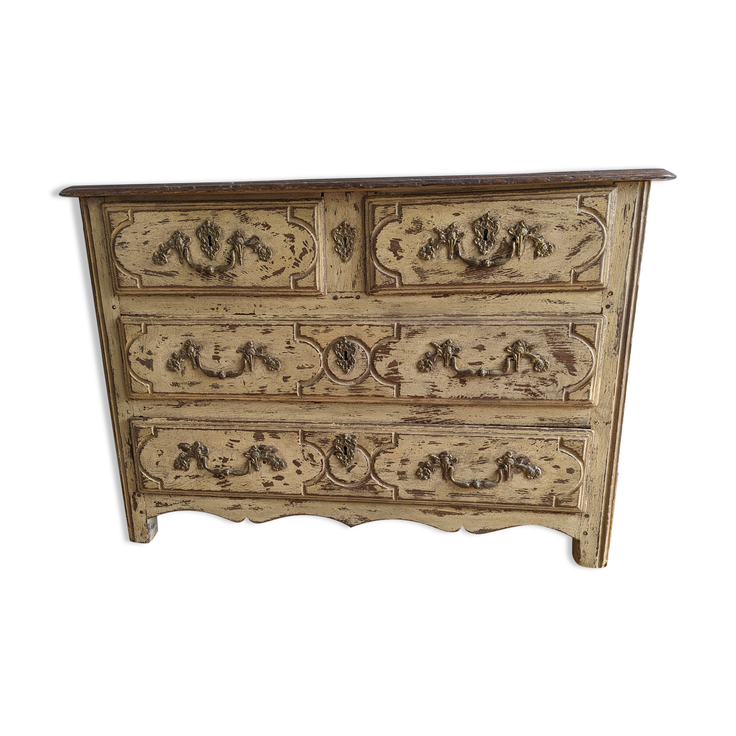 Patinated chest of drawers XVIII era