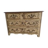 Commode patinée époque xviii