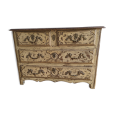 Commode patinée époque xviii