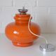 Vintage Orange Glass Pendant Light: Mid-Century Modern Hanging Lamp