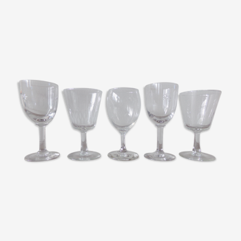 Lot de 5 verres dépareillés anciens