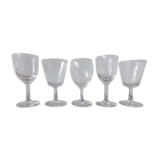 Set of 5 antique mismatched glasses