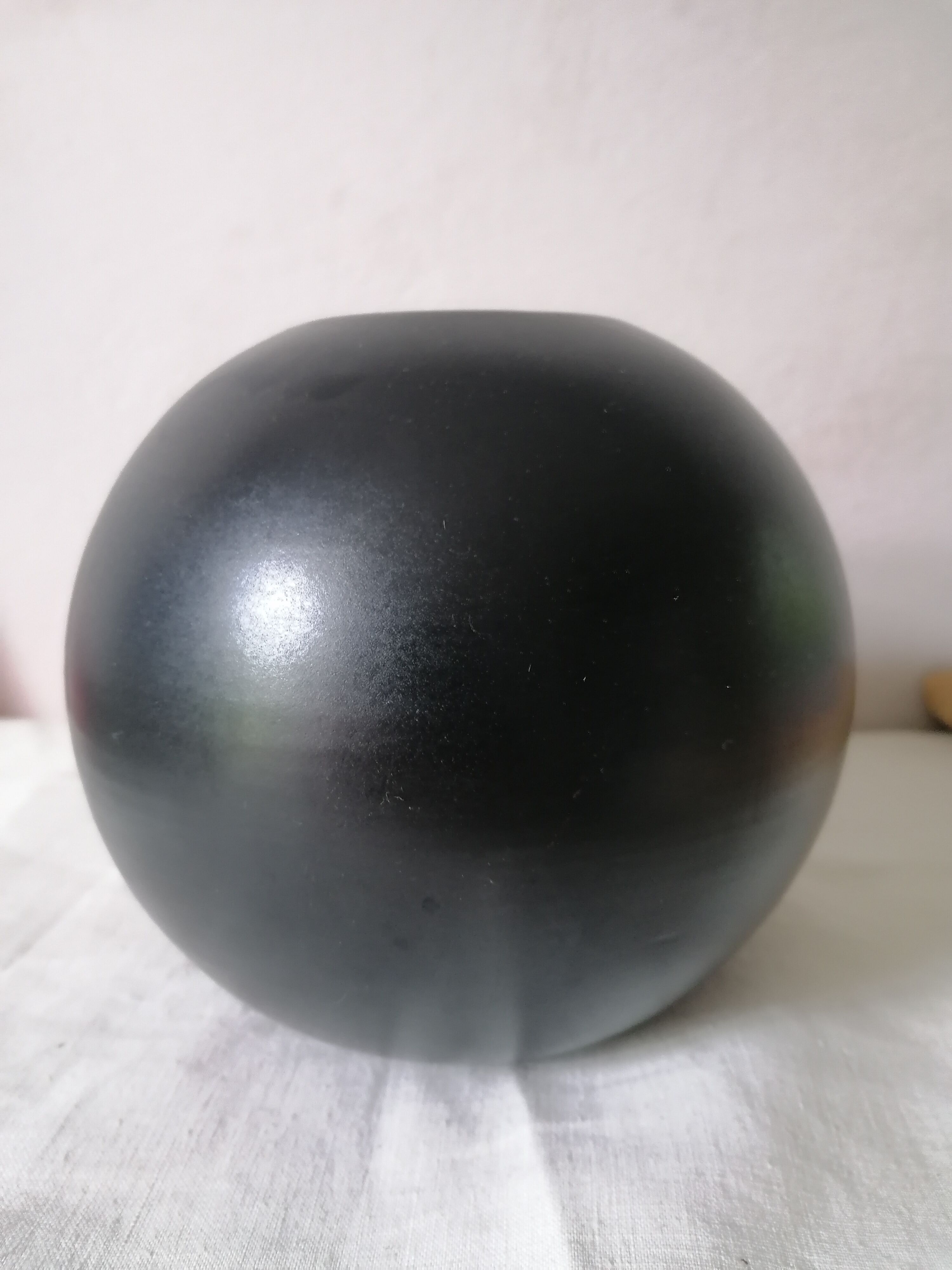 Karlsruhe Majolica ceramic ball vase