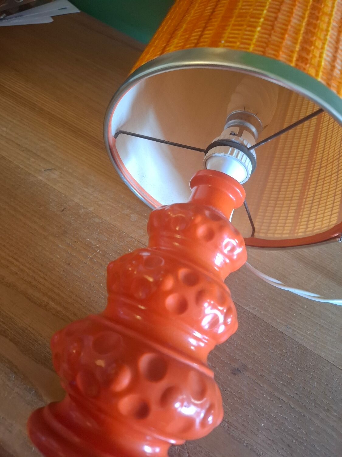 Vintage 70's opaline lamp