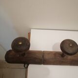 Vintage wooden coat rack with 4 hooks