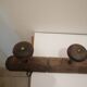 Vintage wooden coat rack with 4 hooks