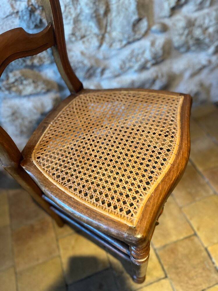 Pair of caned chairs 1950/60