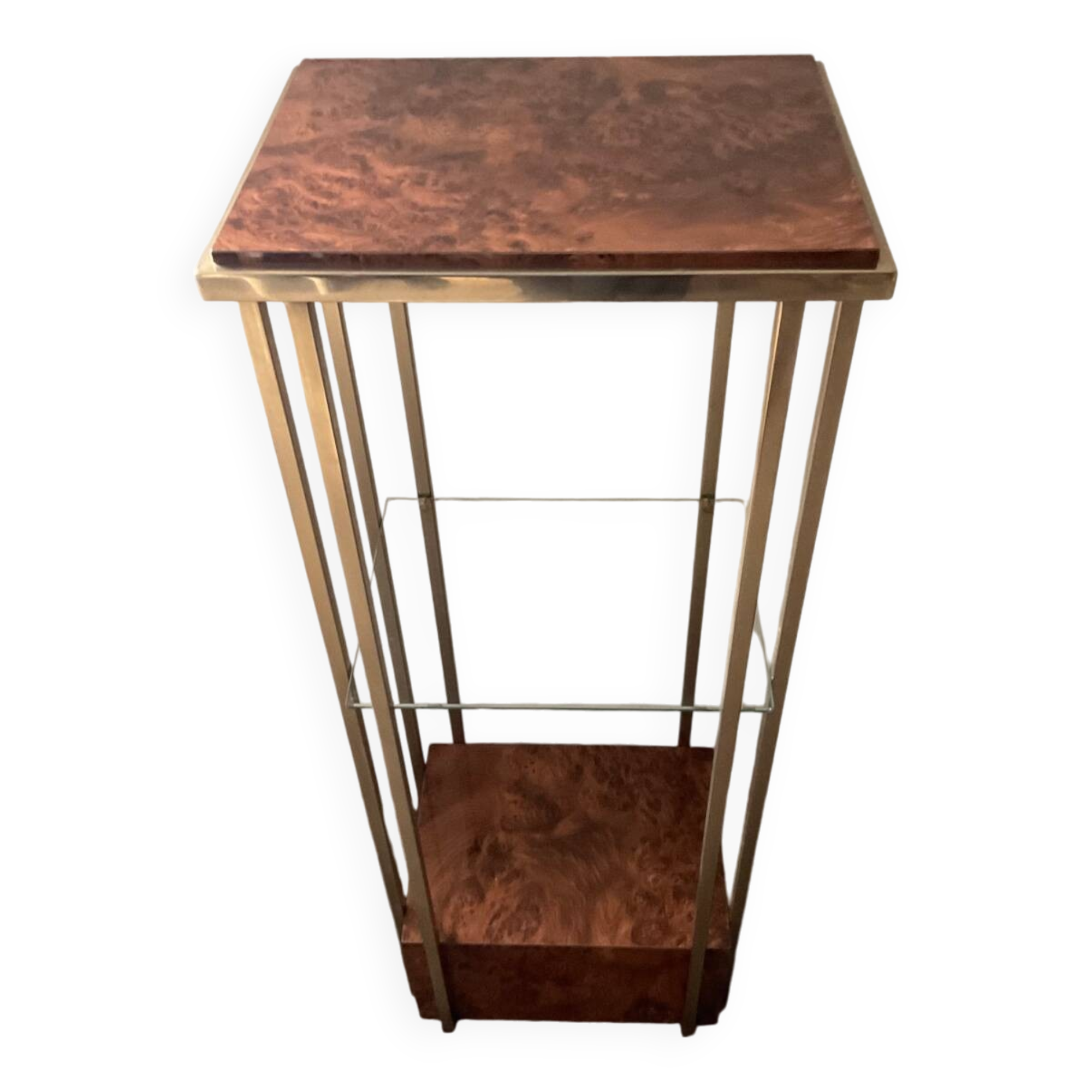 Belgo Chrom shelf 23kt gold plated from the 70s