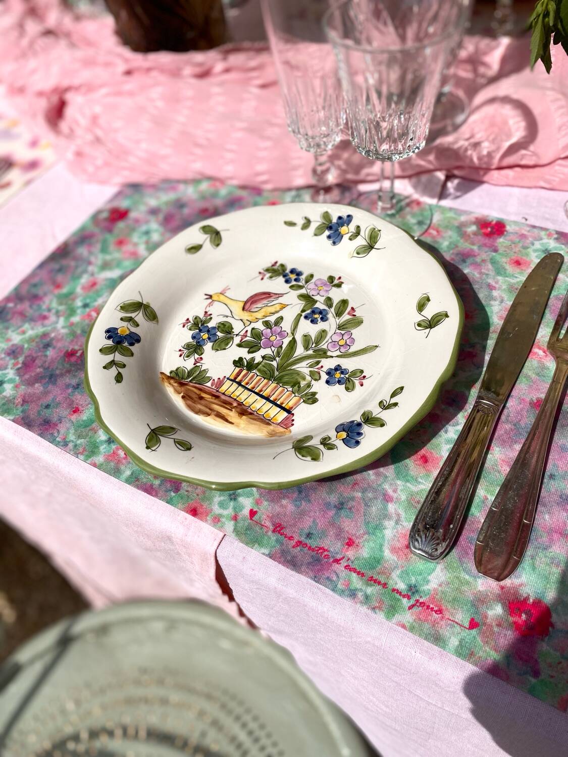 Mismatched antique plates