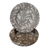 Set of 4 dessert plates and 2 saucers Royal Tudor.