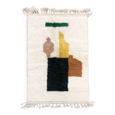 tapis berbère marocain Beni Ouarain à motifs colorés 1,56x1,06m