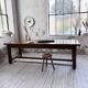 Table de ferme campagne noyer massif XL 250cm