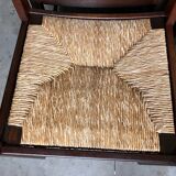 6 chairs rush Wenge Brutalist Mid Century