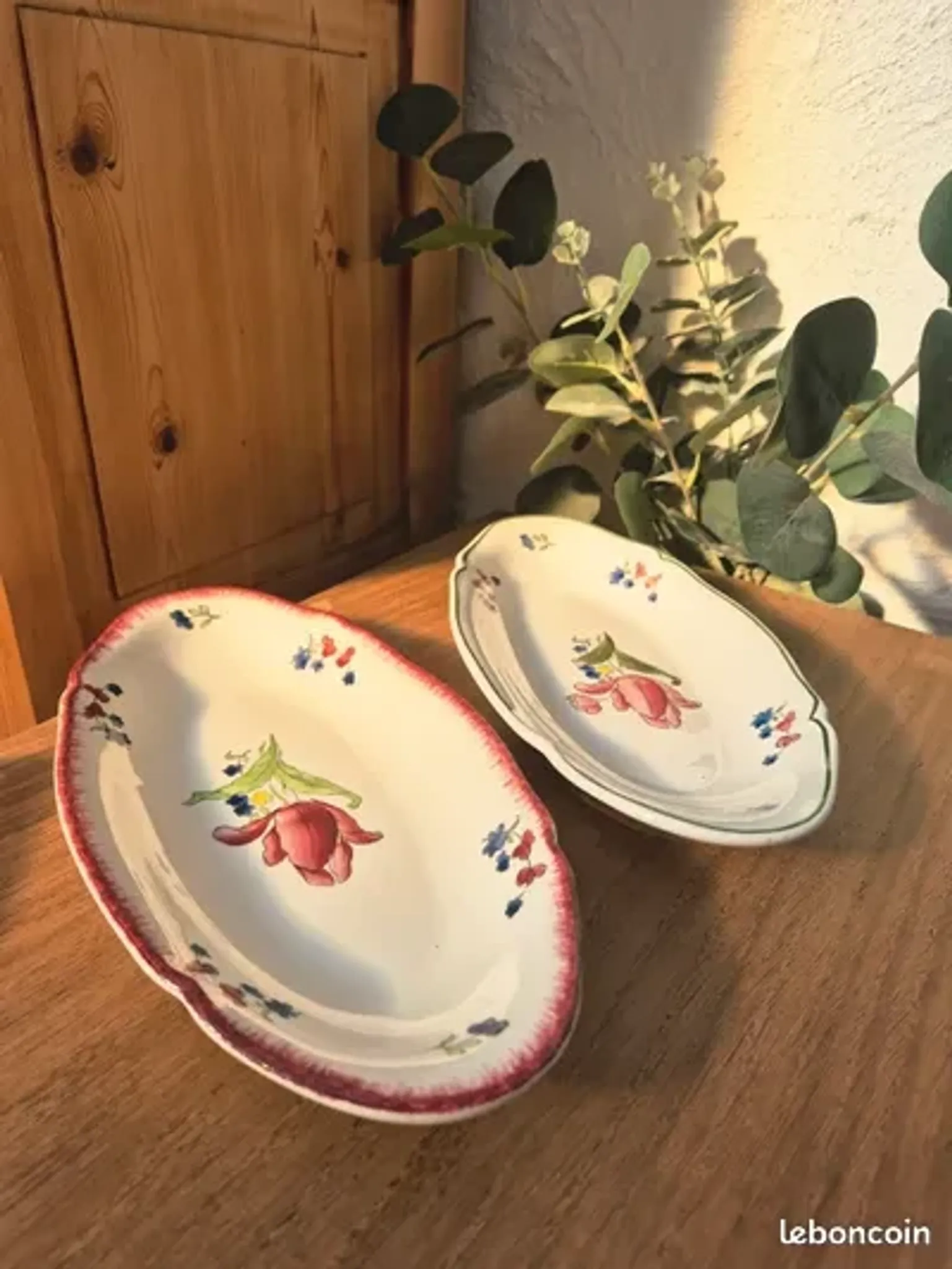 Deux Raviers Gien vintage