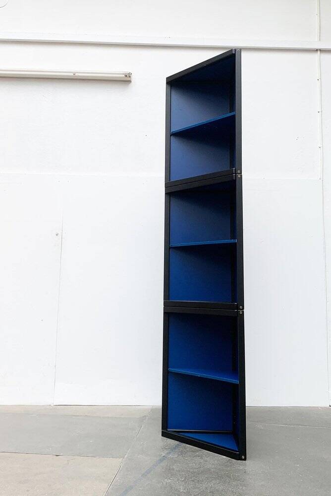 Vintage corner containers from the postmodern German profile system by Elmar Flötotto for Flötotto, set of 3.