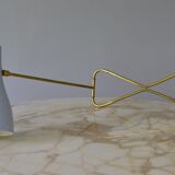 Original 1950s light blue & brass metal Swing Wall Light Made by Cosack, Germany