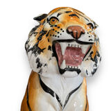 Tiger in glazed italian ceramic