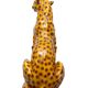 Italian Ceramic Monumental Cheetah Big Cat Statue 1970s