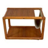 60s 70s teak table side table newspaper stand Danish Design Denmark