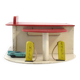 Rare fifties vintage toy garage with De Stijl colours
