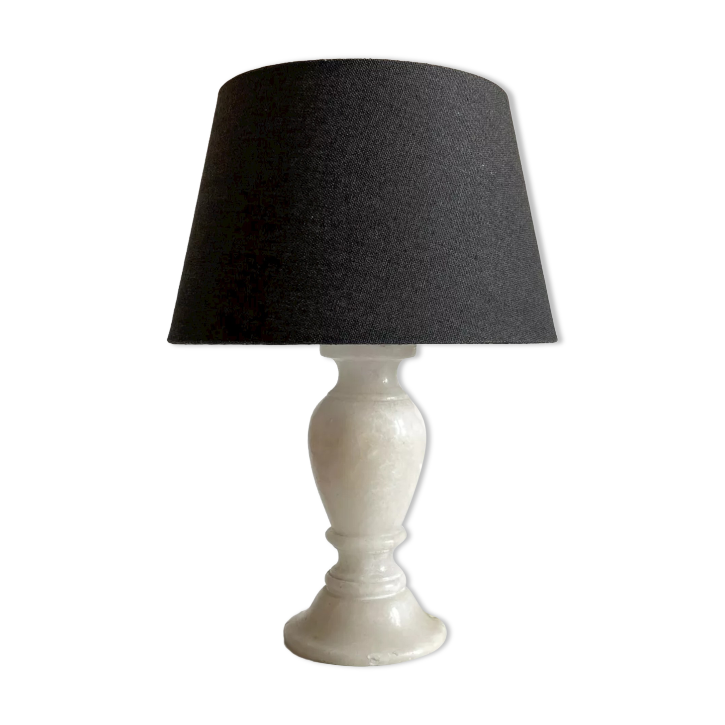 Lampe pieds en pierre d’albatre vintage