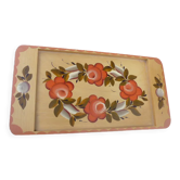 Russian tray in vintage painted wood