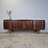 H.P. Hansen vintage rosewood Danish sideboard, TV cabinet 60s