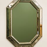 Vintage Spanish Neoclassical Hollywood Regency Octagonal Wall Mirror, Spain