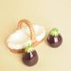Salt and Pepper Eggplant - Salt and Pepper Shaker Barbotine - Table Decoration