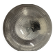 Suspension / Vintage ceiling light in prismatic glass and white base –