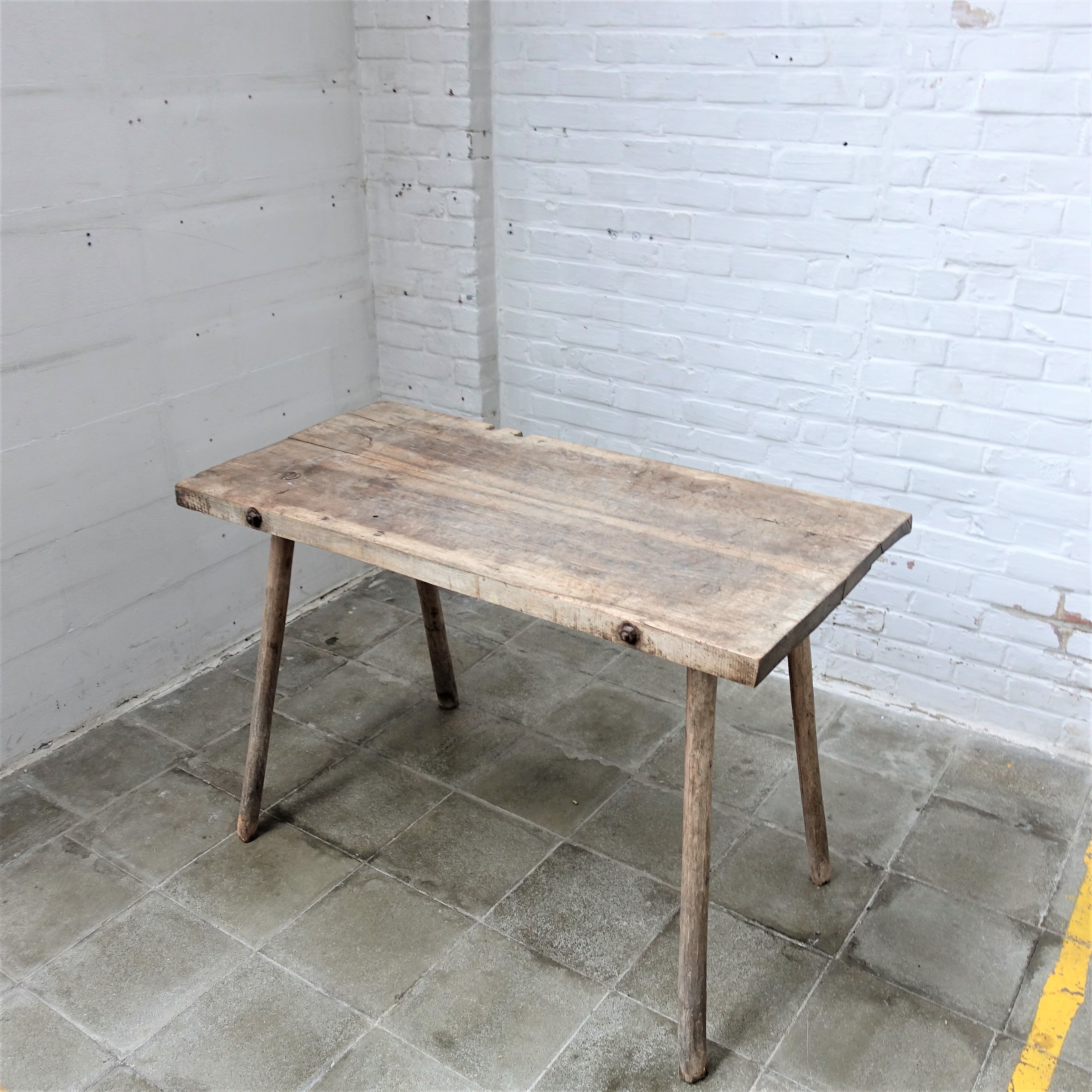 Antique butcher table