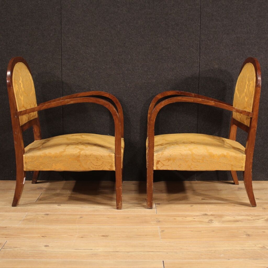 Pair of art deco style armchairs