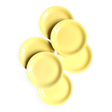 6 assiettes plates Villeroy & Boch en faïence émaillée jaune