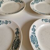 Set of 6 deep plates in Terre de fer, Lutece Longchamp model