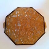 Smoked glass Art Deco tray