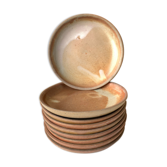 9 vintage sandstone plates