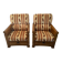 Jacques Leleu - Pair Of Cherry Wood Armchairs